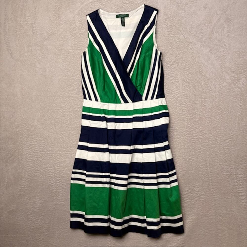 Lauren Ralph Lauren Striped Fit & Flare Dress (Women’s 8)